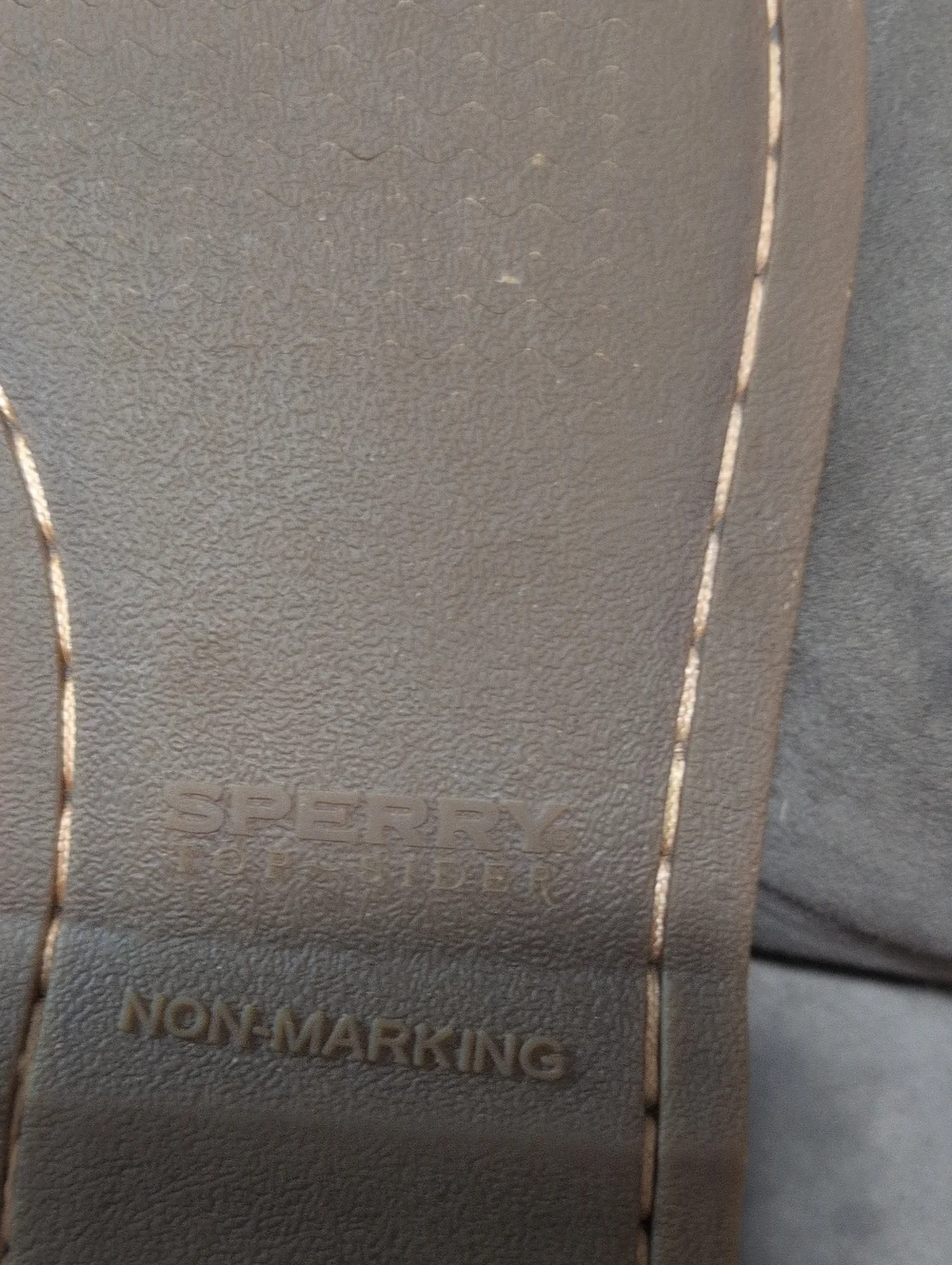 Sperry Dark Brown Boat Shoe Sole with Contrast Stitching